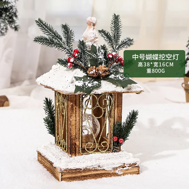 Décoration De Maison Enneigée De Noël Plate En Acrylique 2D