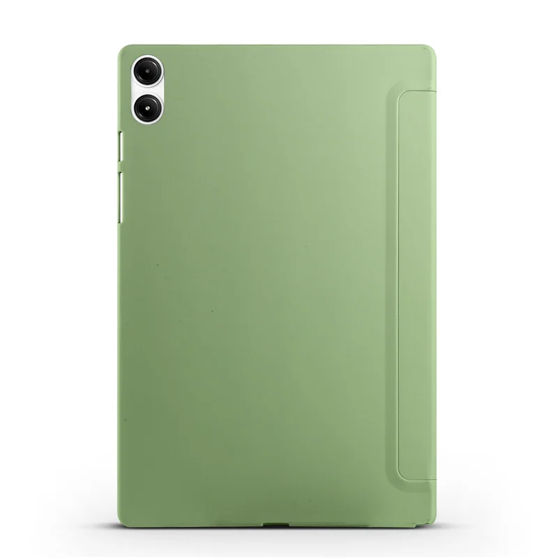 PU Leather Multi-Folding Case with Soft Silicone Back and Stand Cover