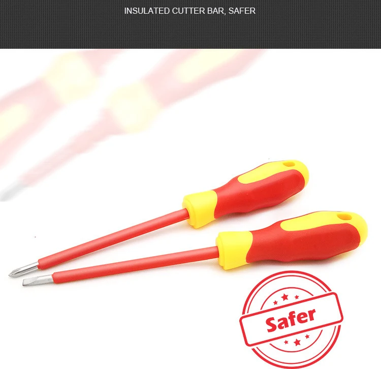 8 PCS Insulated Screwdriver Set Slotted Phillips High Voltage Resistant Screw Driver Electrician's Professional Tools Hand Tools
