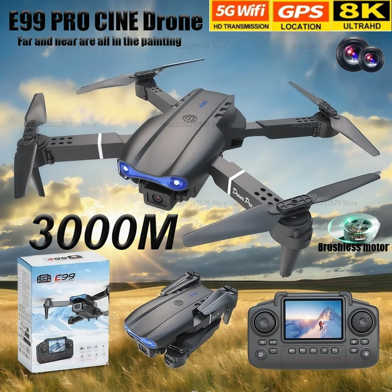 Nuevo Dron E99 Pro con pantalla de Control remoto, cámara HD de 8K