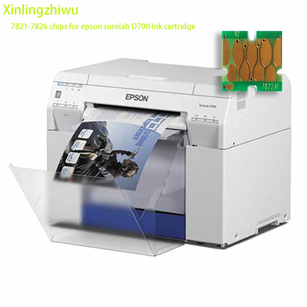T7821-T7826 one time chip for epson surelab D700 ink cartridge