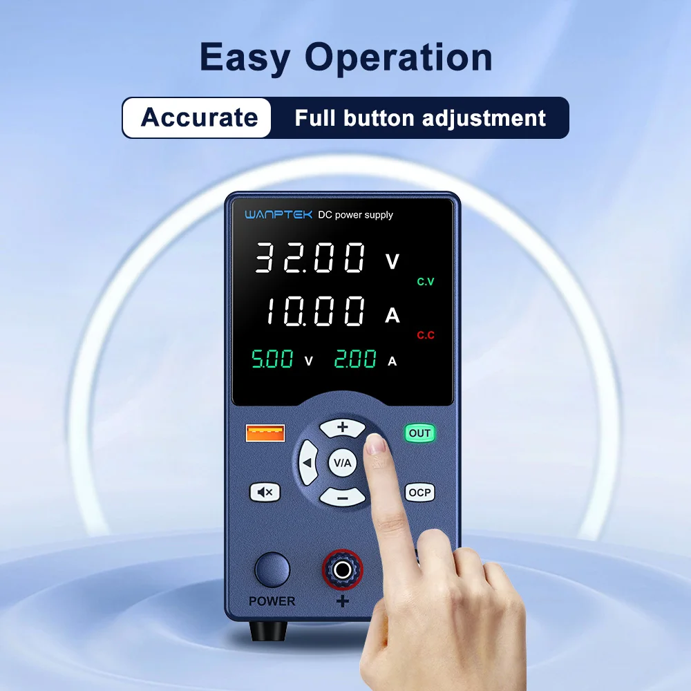 Wanptek Laboratory Adjustable 30V 60V 120V DC Power Supply with USB Output Display Lab Bench Supplies dc power supply