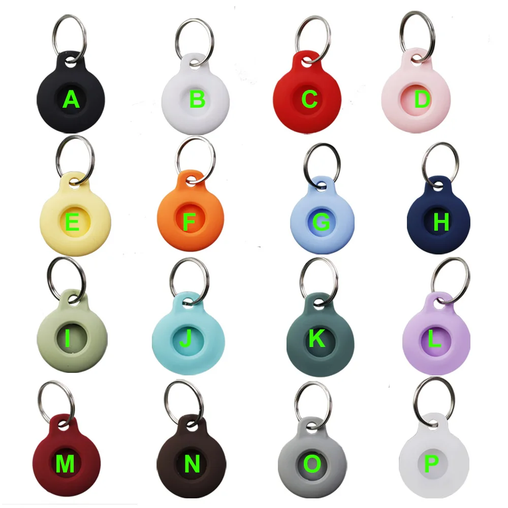 1PC Silicone AirTags Protective Case Keychain