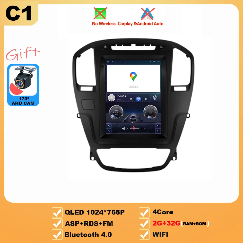 9.7 Polegada para opel insignia buick regal 2009 - 2013 rádio do carro android 15 carplay estéreo sem 2 din dvd player unidade principal de navegação