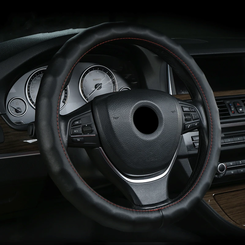 

Steering Wheel Cover Genuine Leather Car Handle Cover Luxurious Steering Wheel Covers Car Accessories Diameter for 36/38/39 cm