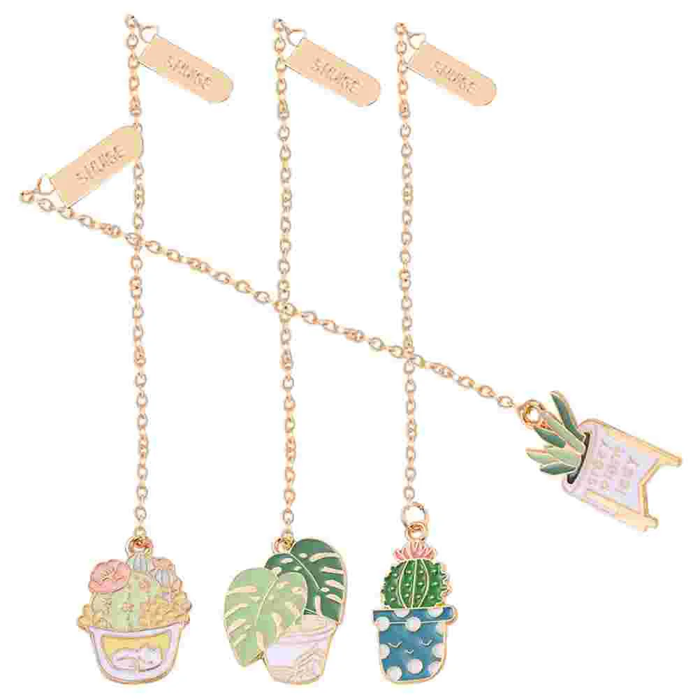 

Gifts for Readers Book Marks Lovers Bookmark Bookmarks Adornments Metal Students Funny Pot Plant