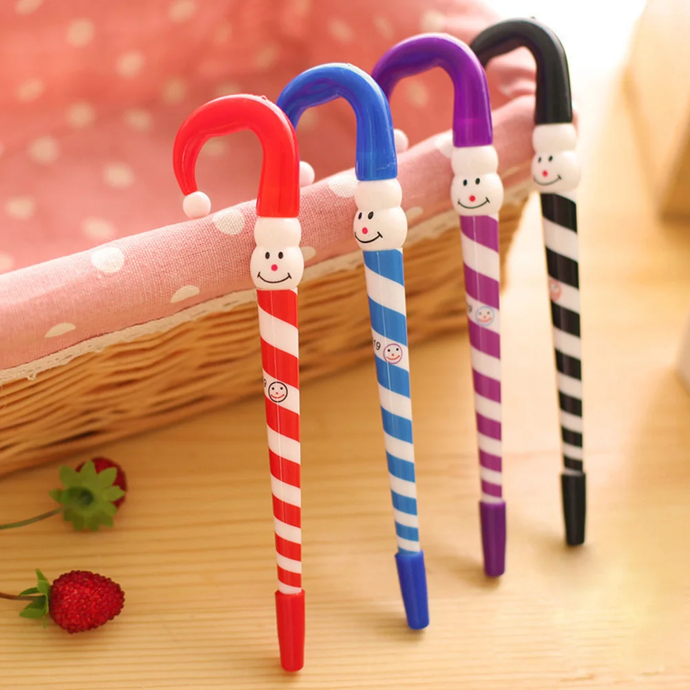 

20pcs Cartoon Ballpoint Pens Christmas Snowman Umbrella Shaped Ballpoint Pens for Students (Random Color)
