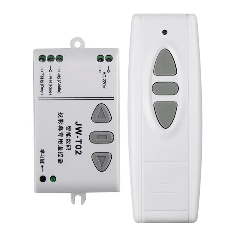 

AC 220V motor remote switch controller Projection screen Motor Wireless Switch 433 UP Down Stop Forwards Reverse Stop Learning C