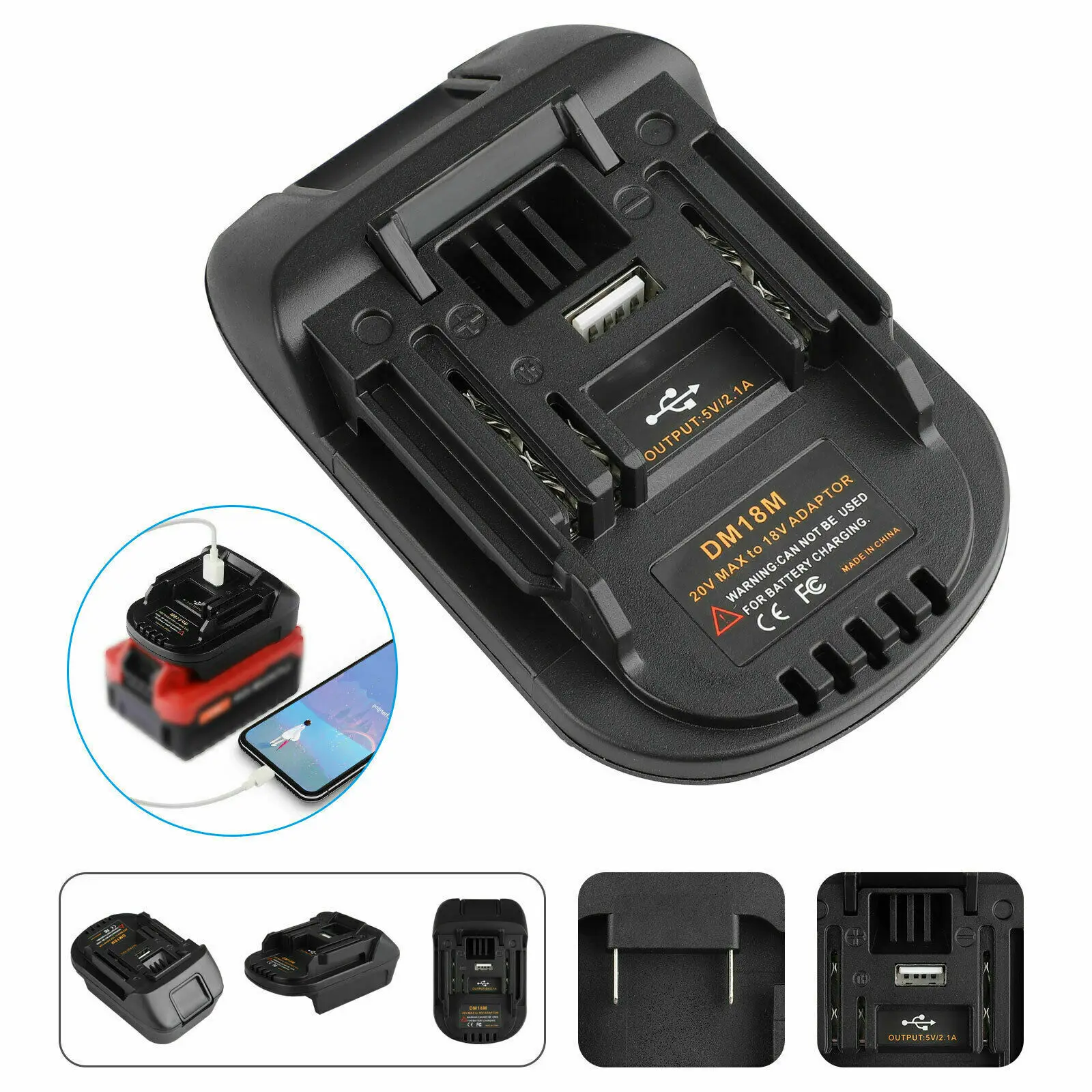 Battery Adapter Converter For Milwaukee Dewalt To Makita 18V BL1830 BL1850 DM18M Power Tool Accessories