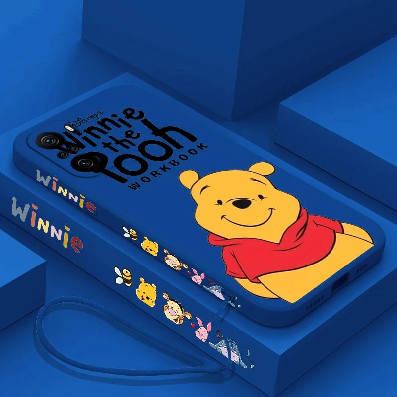 thumbnail image 1 of Funda de teléfono de Disney Winnie The Pooh para Xiaomi Redmi Note 13, 12, 12Pro, 11, 11S, 11T, 10S, 10 Pro Plus, 5G, cuerda líquida izquierda, 1 of 5