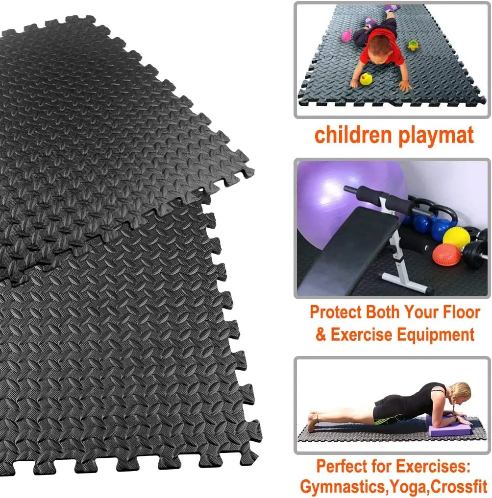 Eva Foam Mat Anti-Slip Mat Home Rug Gym Puzzle Exercise Floor Baby Foam Play Interlocking Floor for Home Workout