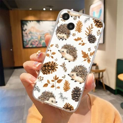Charming Little Hedgehog Soft TPU Clear Phone Case - iPhone 13 (B9)