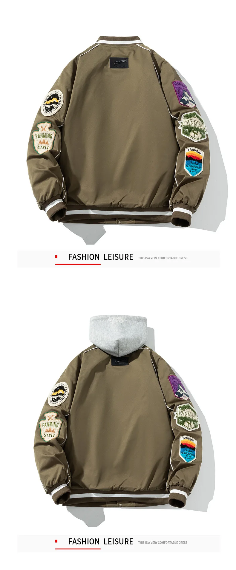 Retro Letter Embroidered Thin Bomber: Men's Street Windbreaker - true deals club