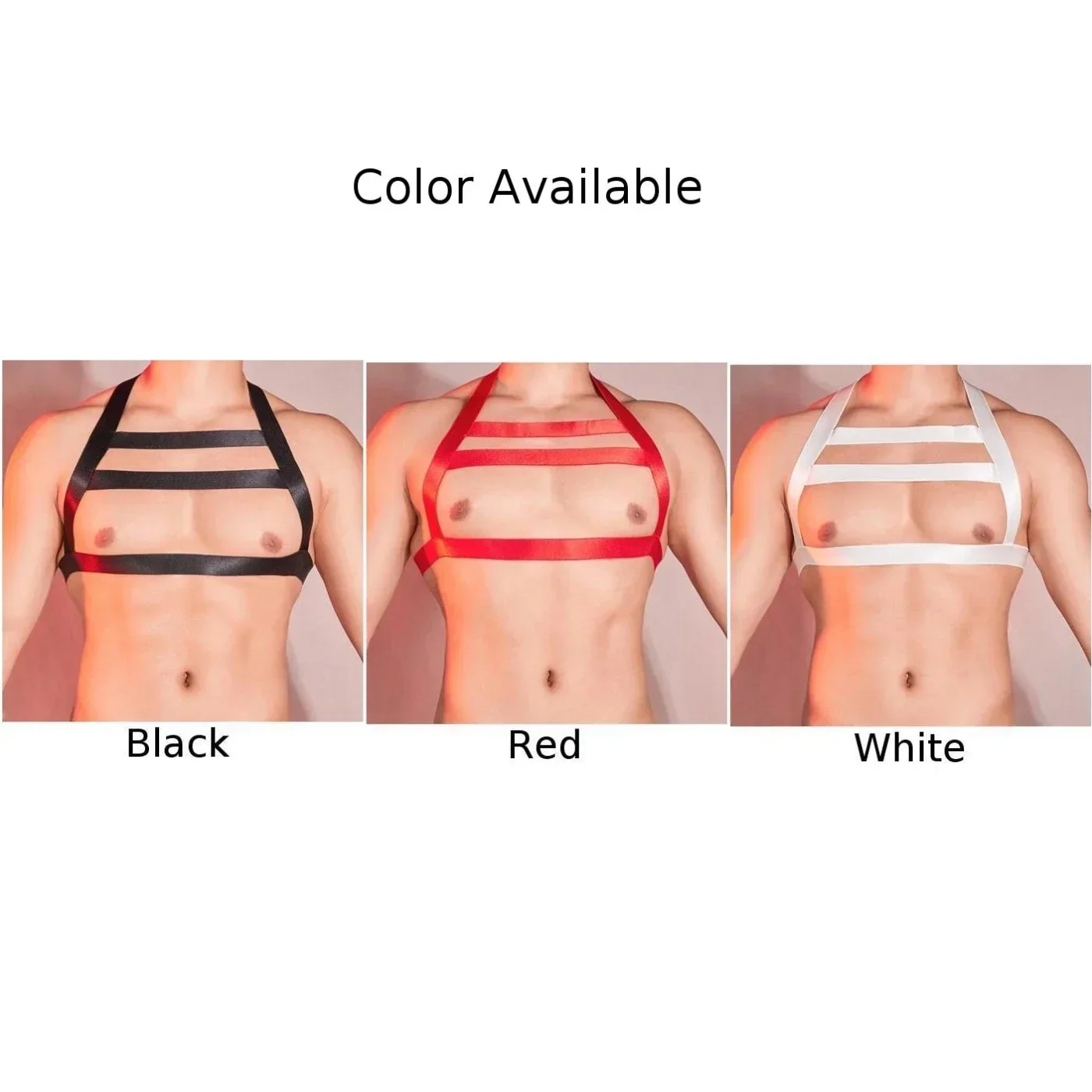 Sexy Men Strap Lingerie Chest Harness Costume Hollow Elastic Bondage Breathable and Stretchy Fabric Seduce Your