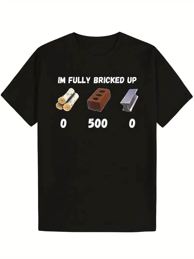남성용 빈티지 티셔츠 I`m Fully Bricked Up 밈 웃긴 젠 Z 유머 귀여..
