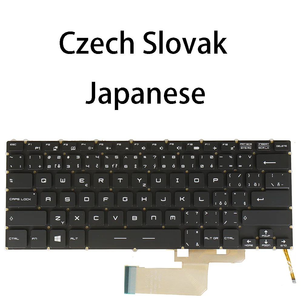 Teclado Japonês para Msi Gs30 m Gs32 6qe 70qe Gs40 6qd 6qe Gs43vr 6re 7re Ms13f1 Ms-13f2 Ms-14a2 Ms-14a3