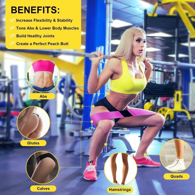 Fabric Elastic Bands Fitness Resistance Bands Yoga Pilates Hip Circle Expander Bands Gym Training Home Workout Equipment 5