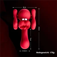 KUSHOR 3in1 Zunge Lecken Vibrator für Frauen G-punkt Klitoris Stimulator Dildo Vagina Massagegerät Weibliche Masturbation Erwachsene Sex Spielzeug 3