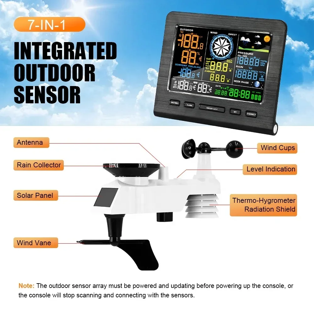 Weather Station 0366WIFI Type Internet Wireless Weather Forecast ...