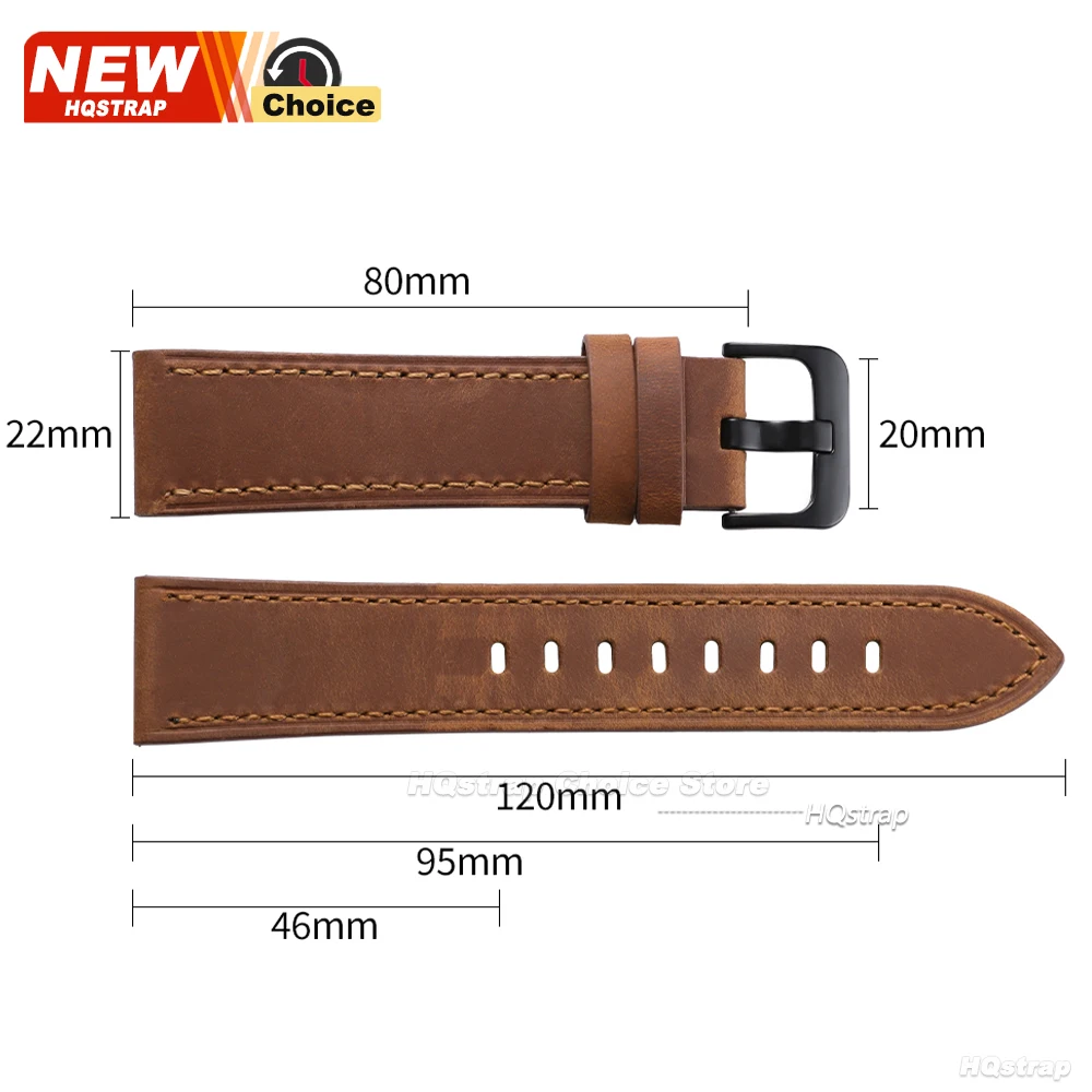 Premium Genuine Leather Watchband Replacement - Universal Strap