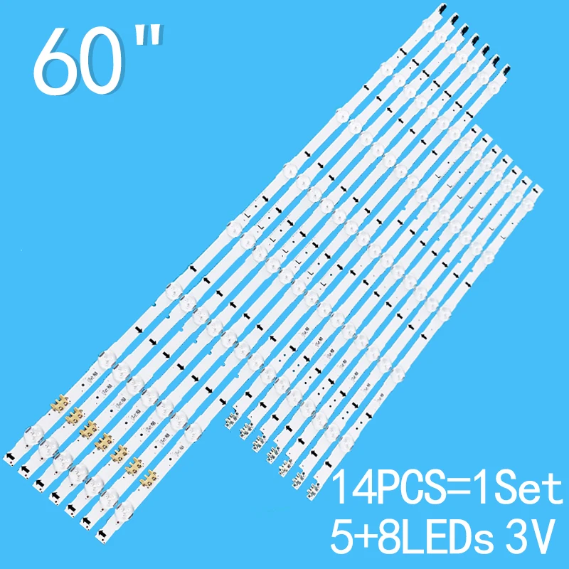 New 14PCS/lot For Samsung 2014SVS60F D4GE-600DCA-R2 600DCB UN60H6300 UN60H6350 UN60H6400 UN60H6500 BN96-30434A 30433A ue60h6400 new 14pcs led backlight strip for samsung 2014svs60f 3228 r05 l05 bn96 30433a 30434a ua60h6400 d4ge 600dca r2 cy hh060cssv2h