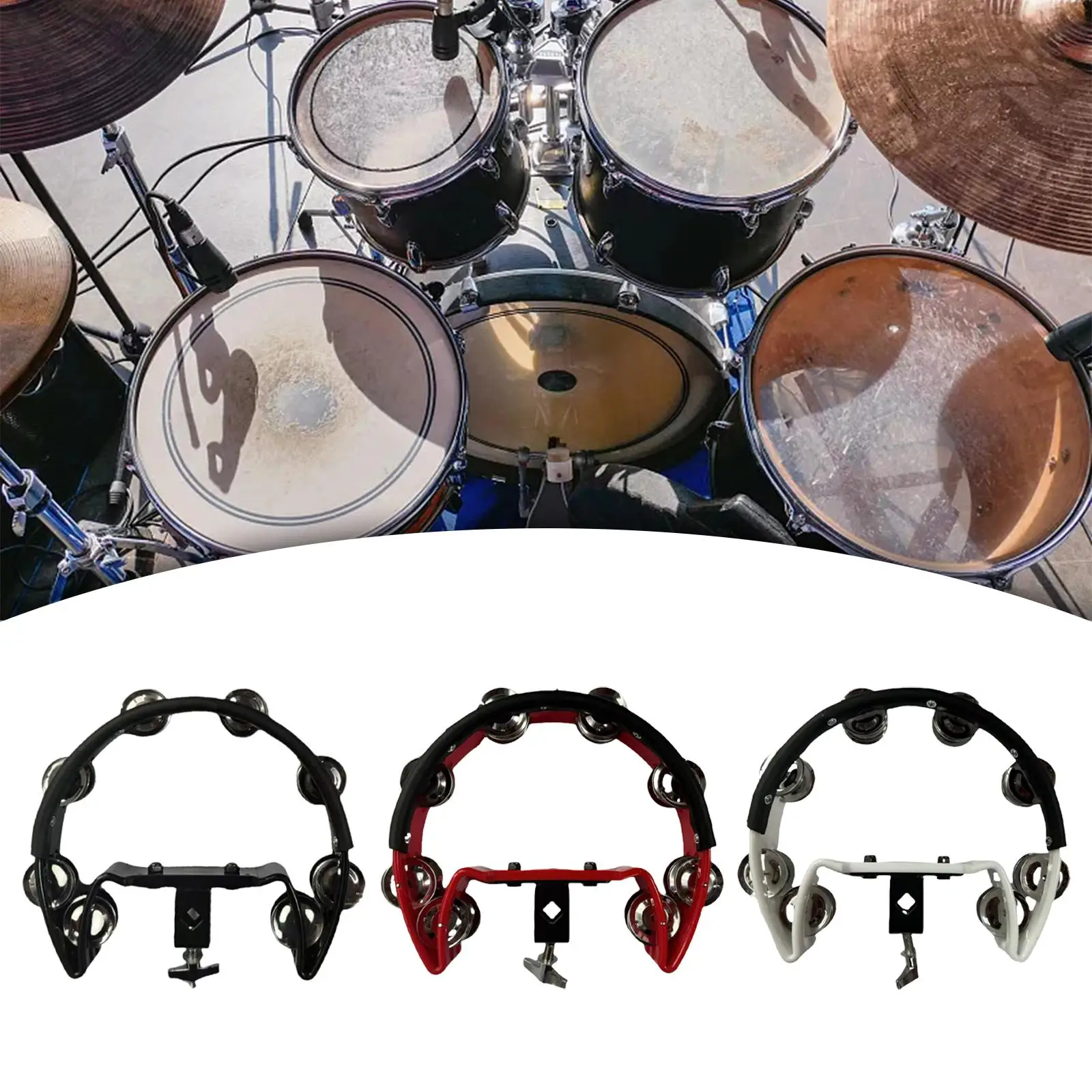 Hi Hat Tambourine Drum Set Metal Drum Set Hi Hat for Kids Adults Ensemble