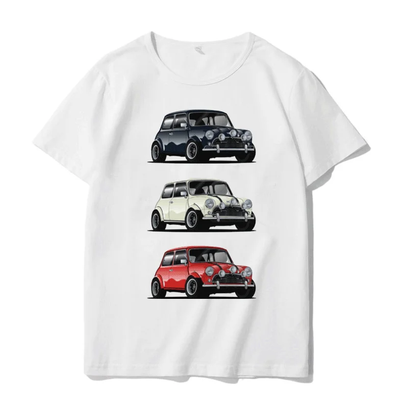 The Italian Trio Mini Cooper Fashion Graphic T Shirts Popular Car T-Shirt Hip Hop Tees Harajuku T Shirt Summer Mens Clothes