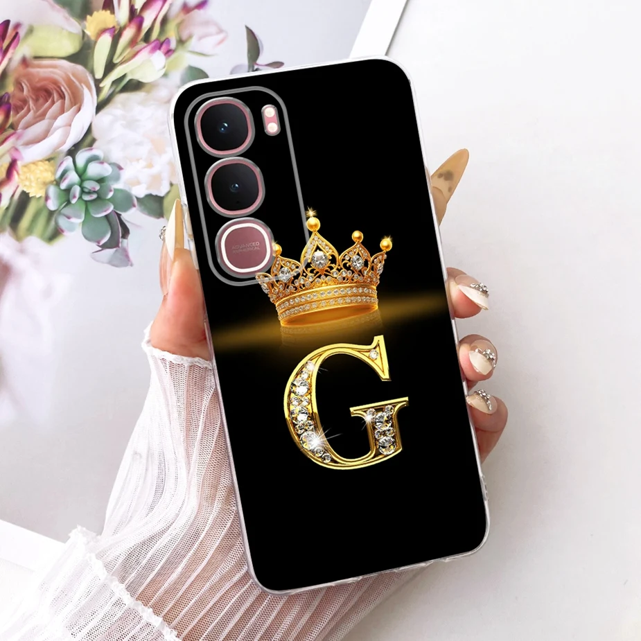 Crown Letters Soft Silicone Slim Phone Case - Elegant Design