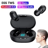 TWS E6S słuchawki bezprzewodowe Bluetooth 5.0 słuchawki zestawy słuchawkowe z mikrofonem sportowe słuchawki z redukcją szumów Mini Earpods A6S zestaw głośnomówiący