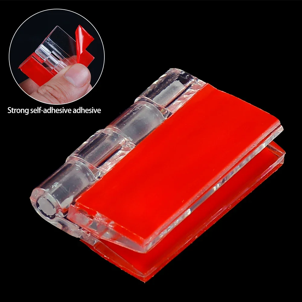 Cabinet Hinges 10Pcs Transparent Plastic Folding Hinges Durable Clear Acrylic Hinge Tools Furniture Cabinet Door Hinges