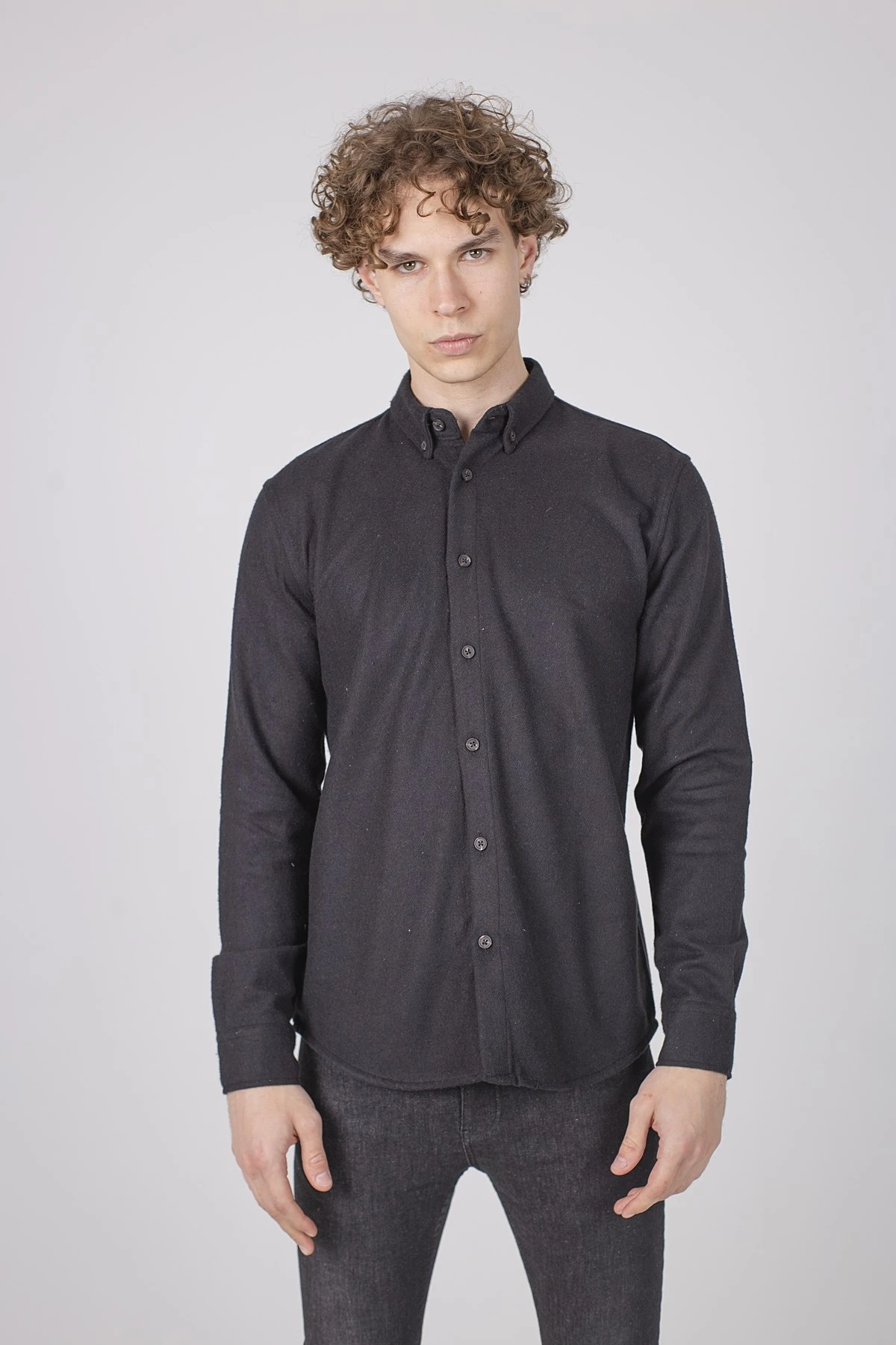 Camisa de leñador negra para hombre|Camisas informales| - AliExpress