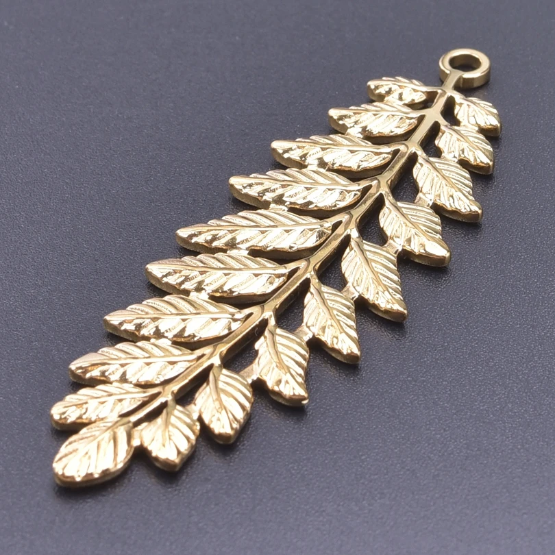 High Quality Big Plant Leaf Bulk Charms For Jewelry Making Supplies DIY  Stainless Steel Charm Breloques Pour Fabrication Bijoux - AliExpress