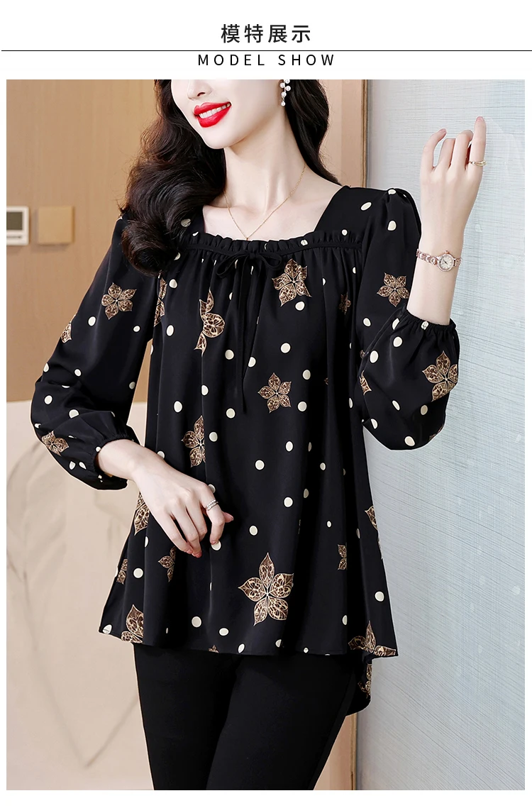 Loose Clothes Women 2024 Autumn Elegant Office Lady Button Shirts Casual Retro Vintage Ruffles Tunic Peplum Belly Tops Blouses