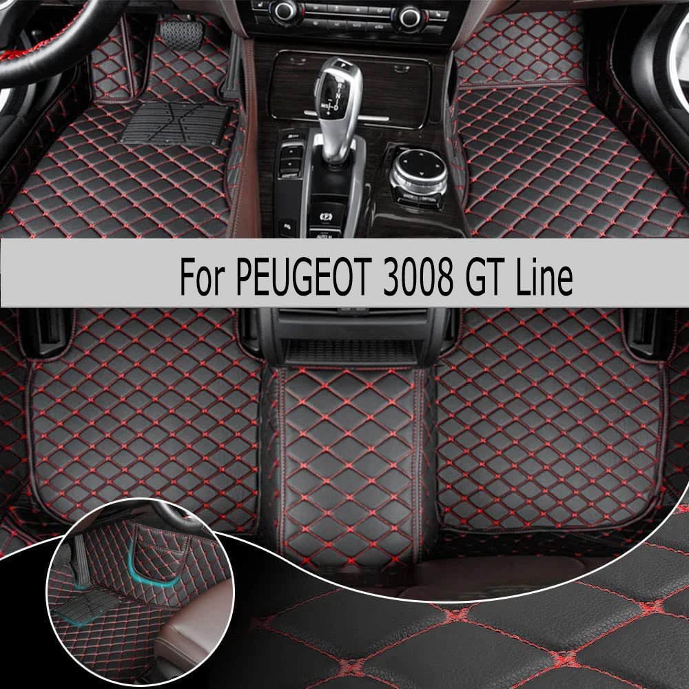 

Автомобильный напольный коврик для PEUGEOT 3008 GT Line, обновленная версия 2018 года, Аксессуары для ног, ковры