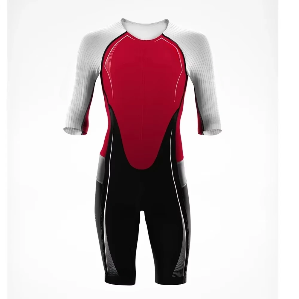 Huub Triathlon Race Suit Mens Pro Team Sport Cycling Speedsuit Sportswear Wetsuit For Swimming/bike/run Short Sleeve Jumpsuit