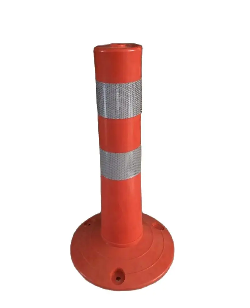 45CM PU Weighted Reflective Safety Standing Pillars Warning Road Sign Cone Post