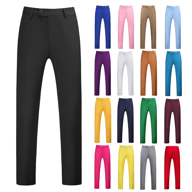 Luxury Genuine Men Work Suit Pants Bridegroom Wedding Pants Business