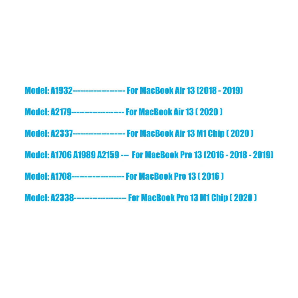 Laptop Case For Apple Macbook Air 13.3 A1932 A2179 15.3 A2941 A3114 Pro 13.3 A1706 A1708 A1989 A2159 A2251 A2289 Air 13.6 A2681