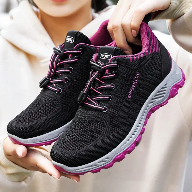 Women's New Spring Running Training Shoes with Lace Upcasual and Comfortablewalking Shoes Tennis Shoes 2