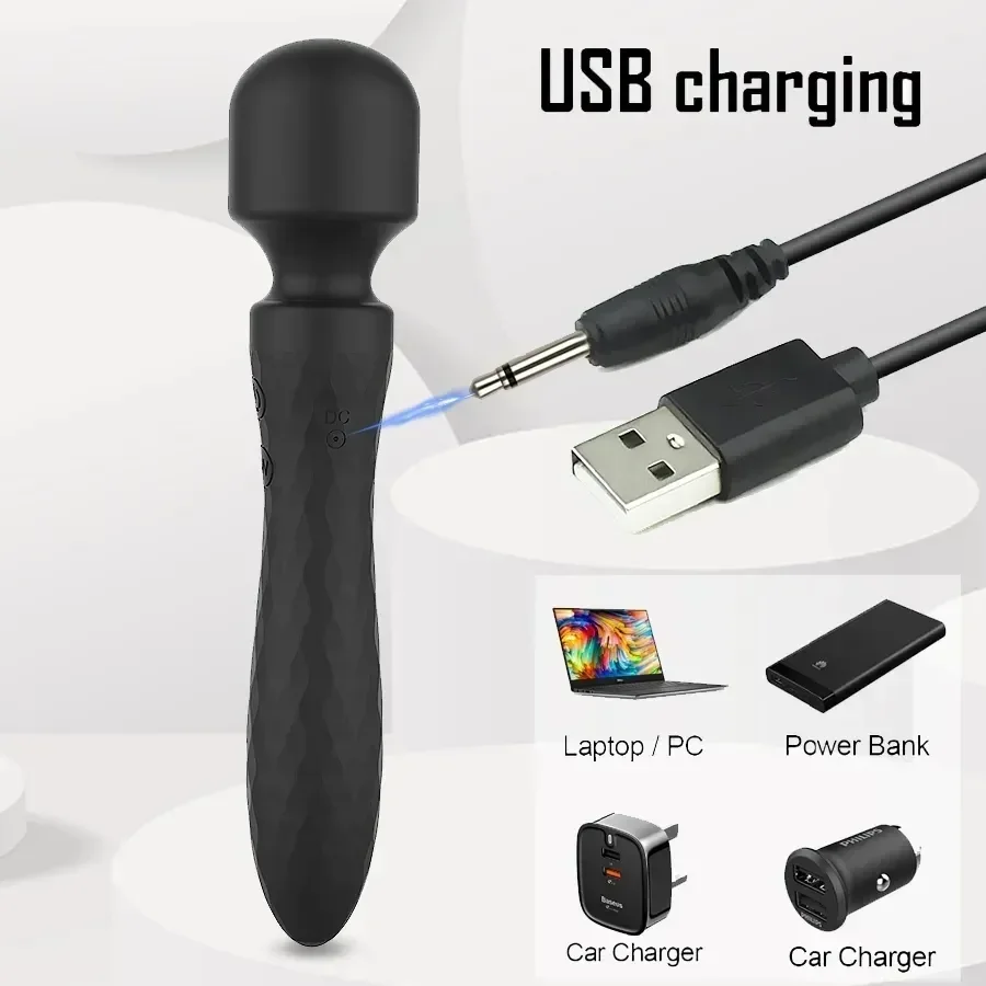 Dual Motor Vibrator For Woman AV Magic Wand G Spot Massage Clitoris Stimulation 10 Vibration Modes Adult Sex Toys sex toys
