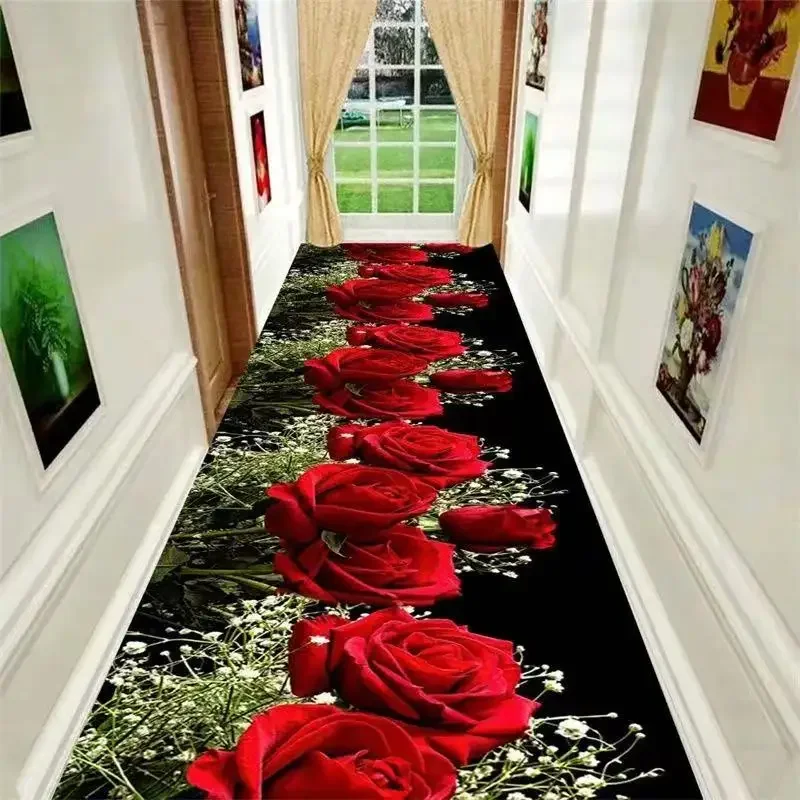 Bohemian Long Corridor Carpet Luxury European Decoration Hallway Rug Non-slip Easy Cleaning Floor Mat Stairway Runners Carpets 5