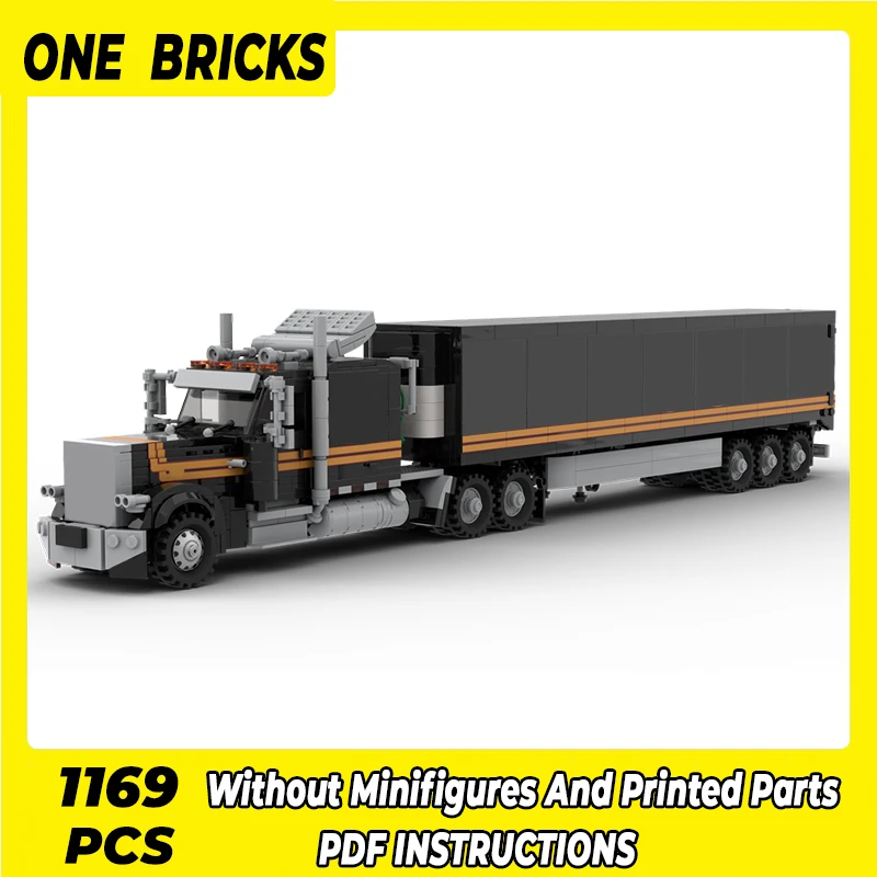 

City Vehicle Model Moc Building Bricks Spooky Pumpkin Trailer 389 Technology Modular Blocks Gift Christmas Toy DIY Sets Assembly