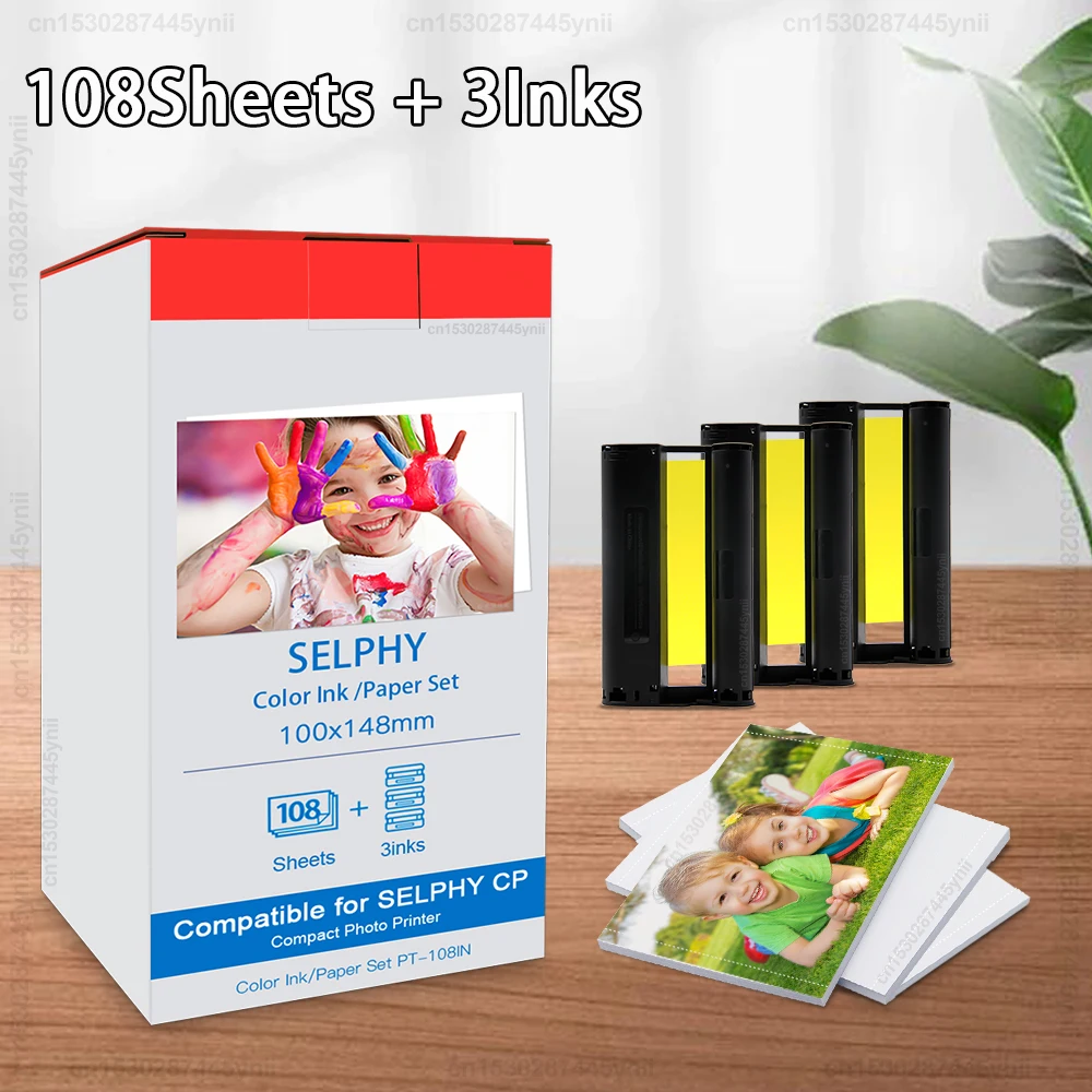 Canon-Selphy-Cor-Ink-Papel-fotogr-fico-Compat-vel-com-CP1200-CP1300 ...