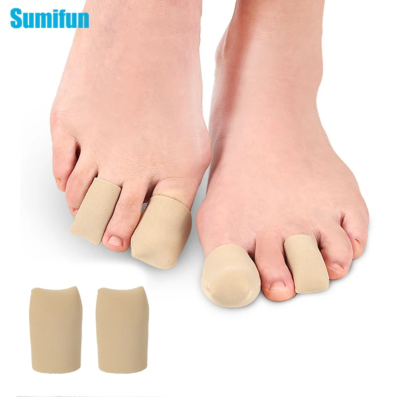 2Pcs/Pair Skin Color Toe Finger Protector Foot Corn Sting Pain Relief Protection Anti-Friction Bunion Hallux Valgus Correction 1pairs big toe separator adjust juanete corrector useful pedicure tools bunion hallux valgus skin care products relief foot pain