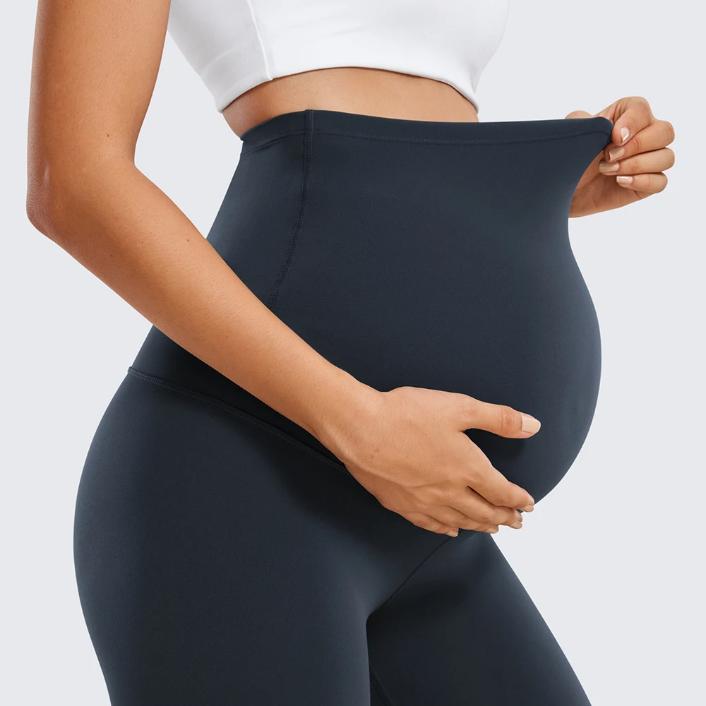 Women's Maternity Leggings 25" Butterluxe Over The Belly Buttery Soft Workout Activewear Yoga Pregnancy Pants Sport