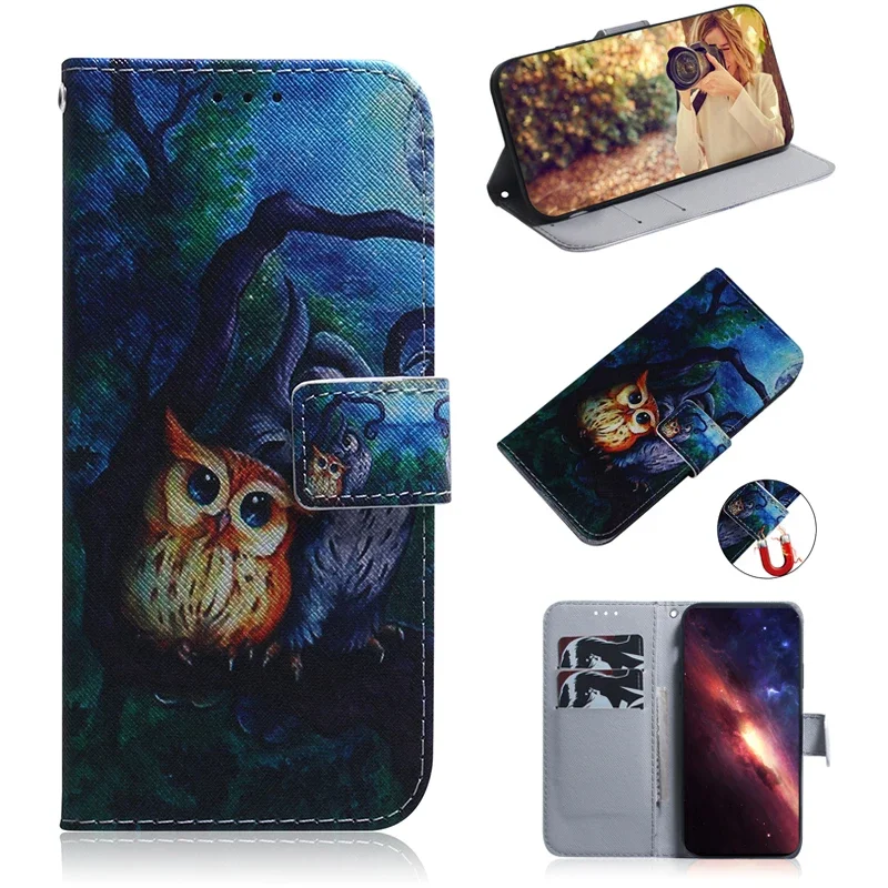 Elegant Painted Flip Leather Magnetic Phone Case – Premium Protection Cover with Stylish Design