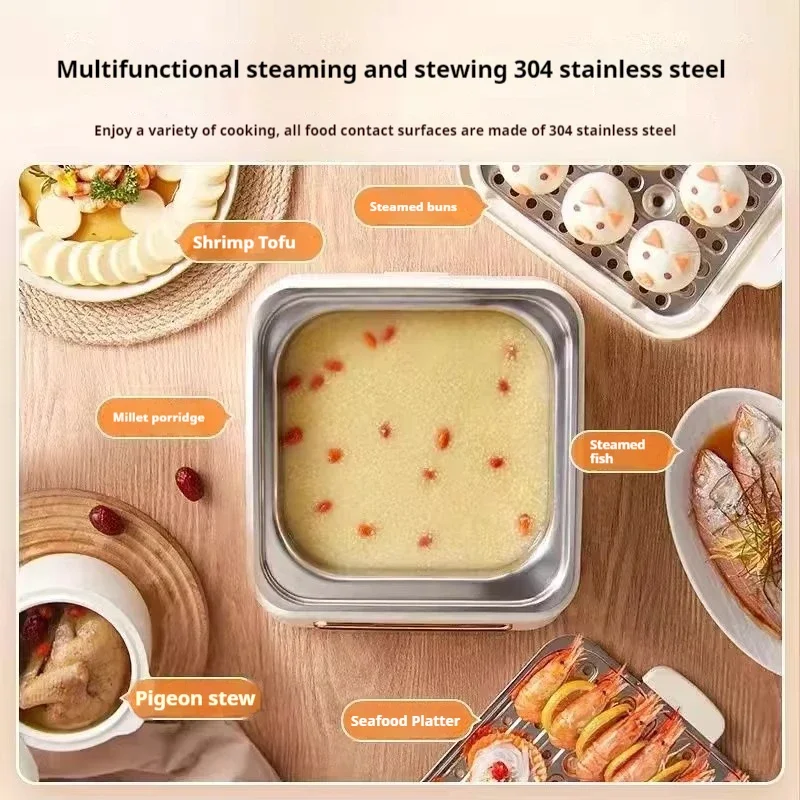 Multifunctional Electric Steamer Fully Automatic Dumpling Steamer Cuscusera Vapor Olla Stainless Steel Breakfast Machine