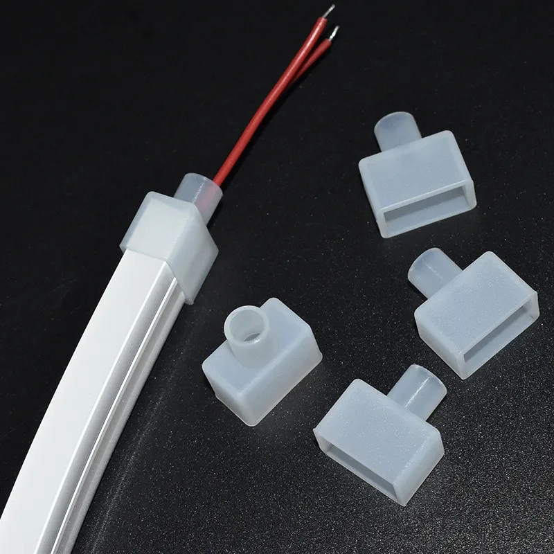 PATIKIL Silicone End Cap Plug Cover For Strip Light, 60 Pack IP67