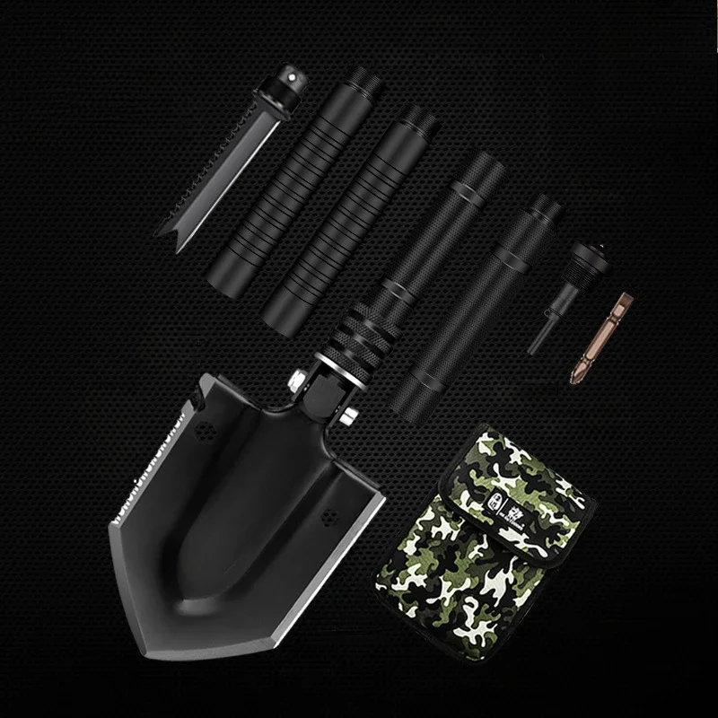 Engineer Shovel Car Multifunctional Folding Tools Manganese Steel Garden Shovel Hoe Thickened Outdoor Shoveling Tools 4