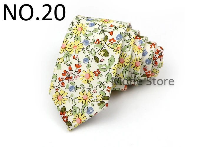 Heißer Verkauf hübsche Blumenmuster Krawatte weiße rote Baumwolle Krawatte für Hochzeits feier Kleid Hemd täglich tragen Dekoration Accessoires Geschenk – Detail 21